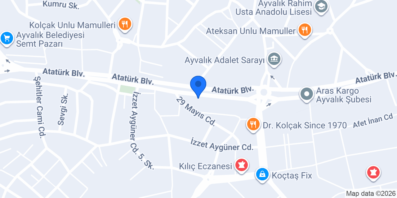 AYVALIK AYAK SAĞLIĞI /PODİACLİNİC konumu