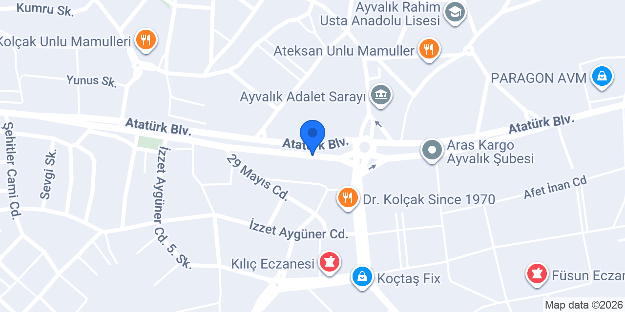 AYVALIK EGE EMLAK konumu