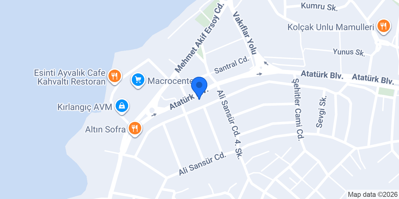 AYVALIK FOHOW MERİDYEN TERAPİ MERKEZİ konumu