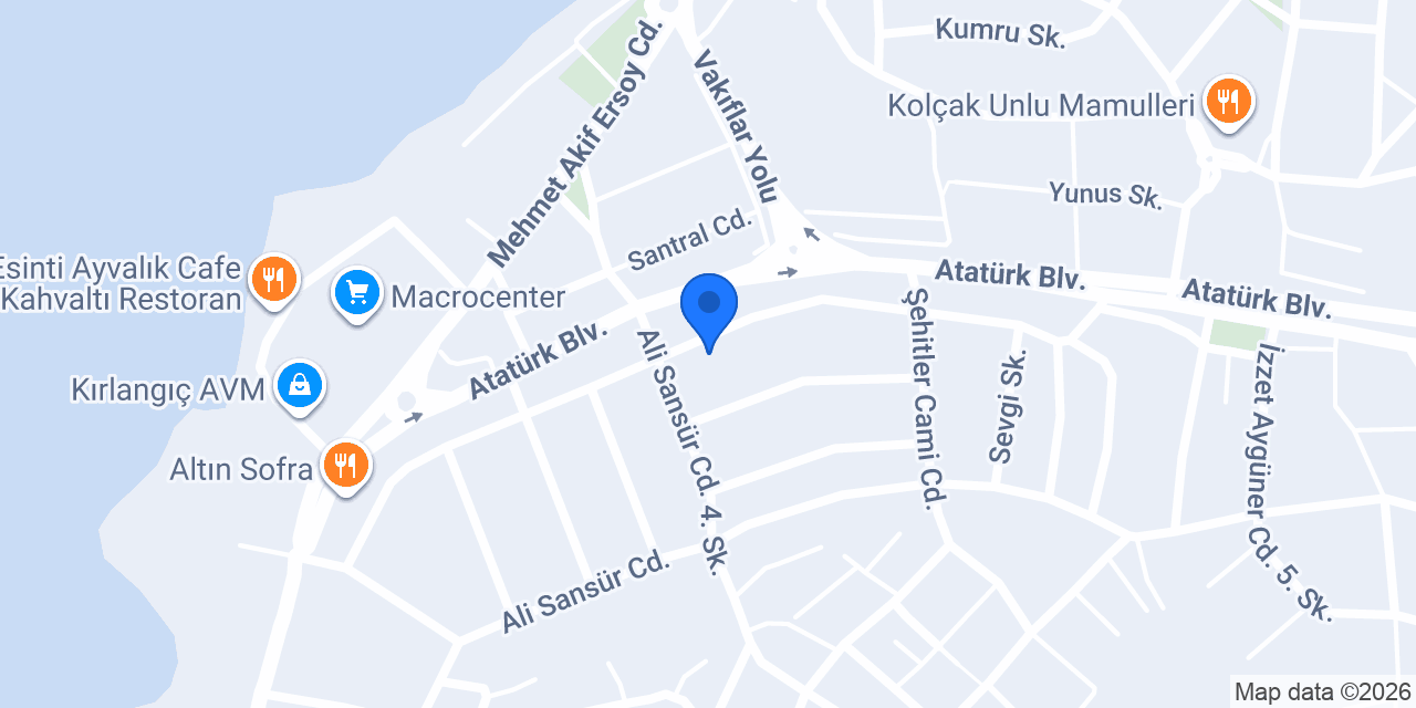 Çetin Emlak Ayvalık konumu