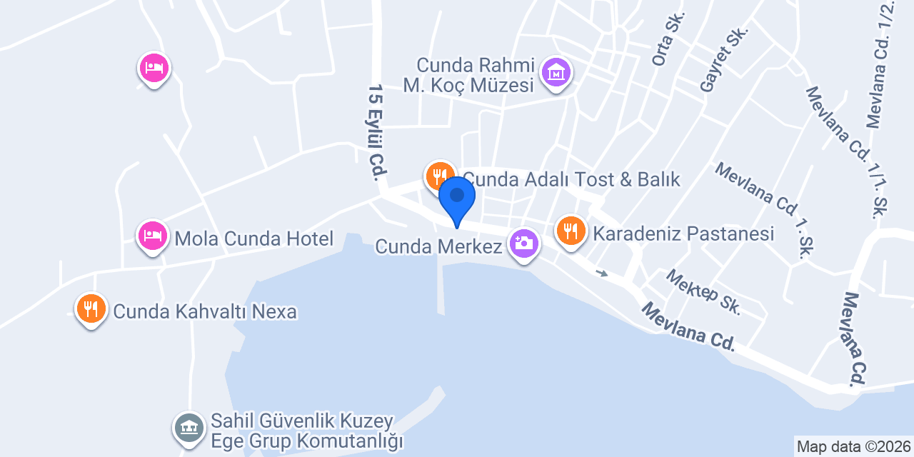 Cunda Sahil Restaurant konumu