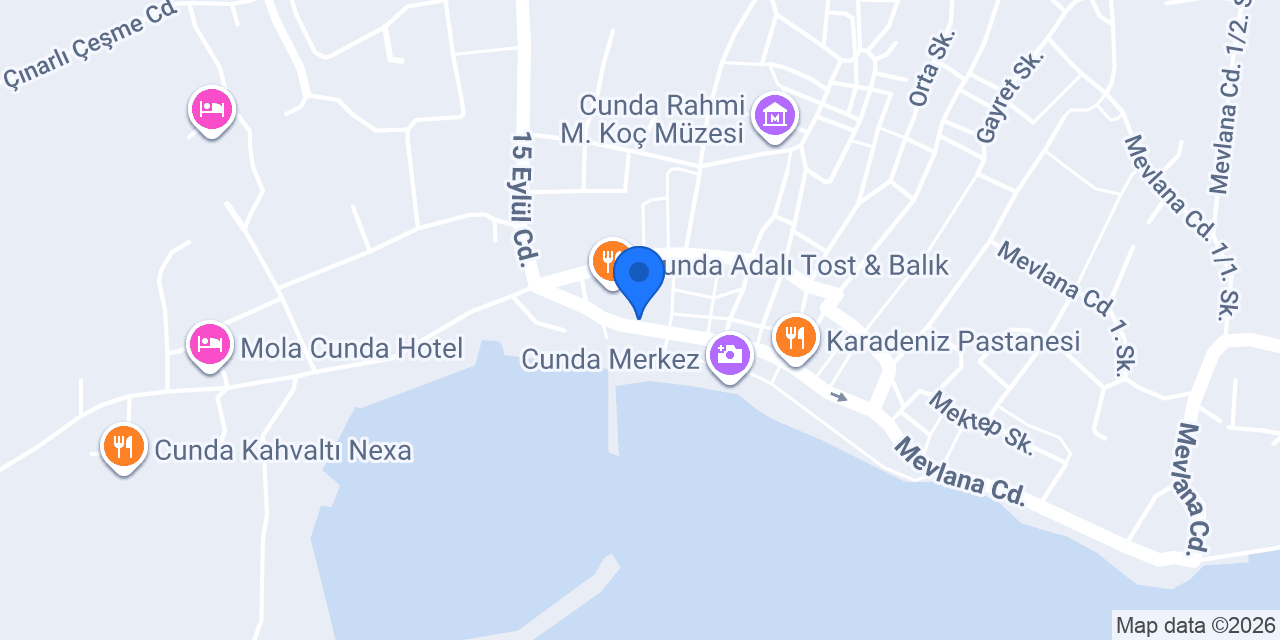 Cunda Aşiyan Hediyelik konumu