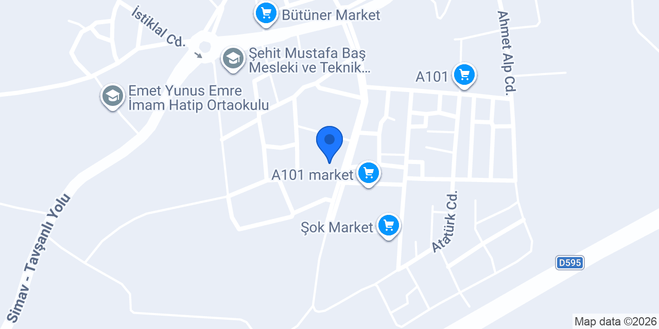 Emet ilçe Emniyet müdürlüğü konumu