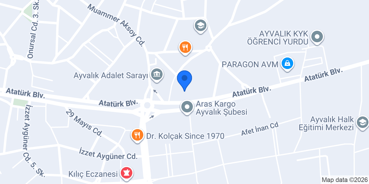 Ayvalik M.Y.O. konumu
