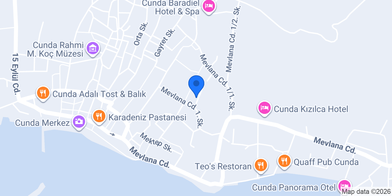 Cunda Karanfil Otopark konumu