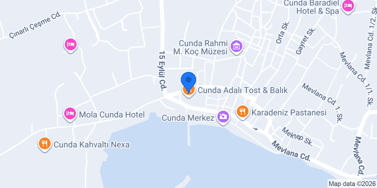 Öz Avşar Cunda Tost & Balık konumu