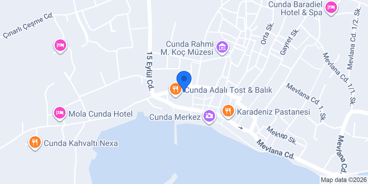 Taş Devri Cunda konumu
