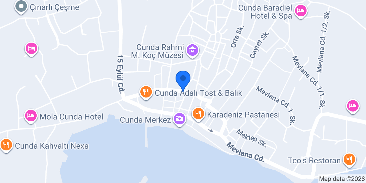 CUNDA DURU PANSİYON konumu