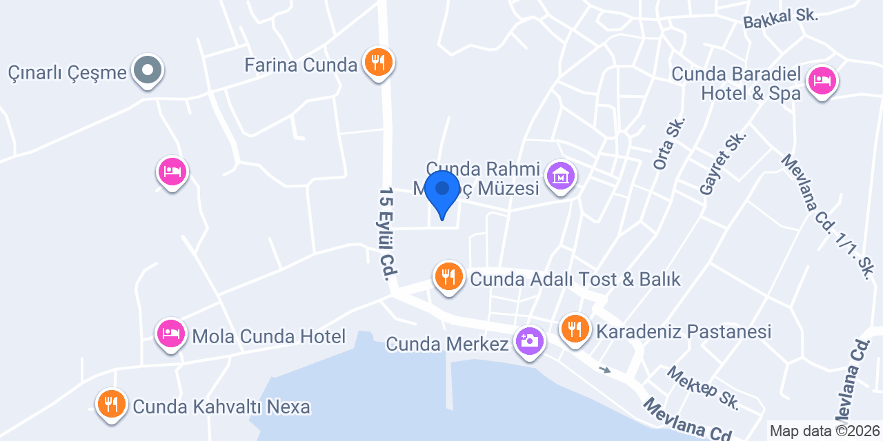 Zarbalı Cunda Otel konumu