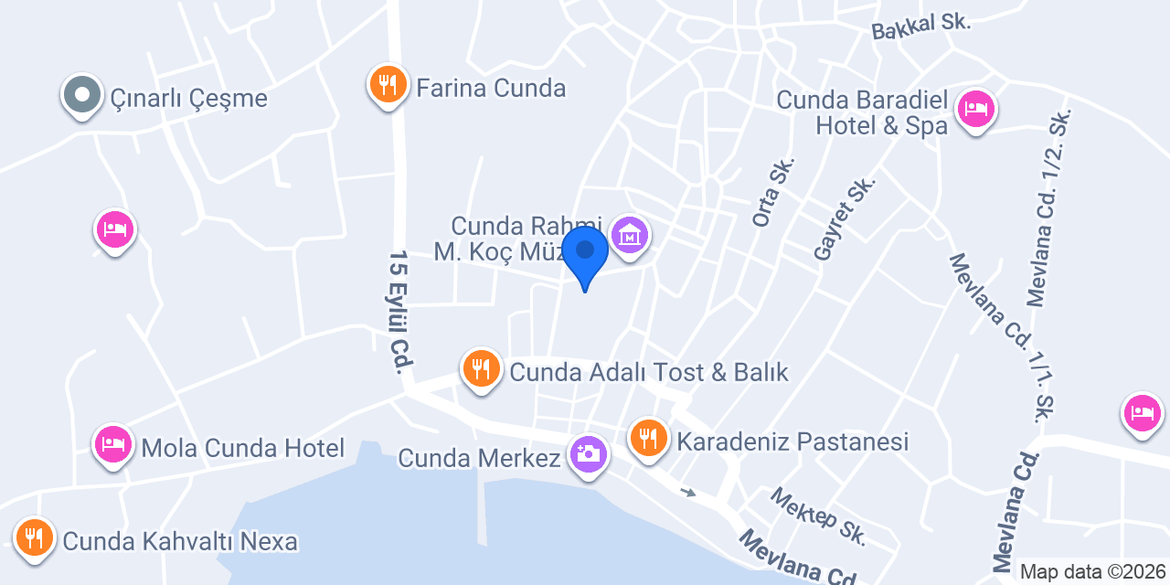 Papaz'ın Evi - Tria Cunda konumu