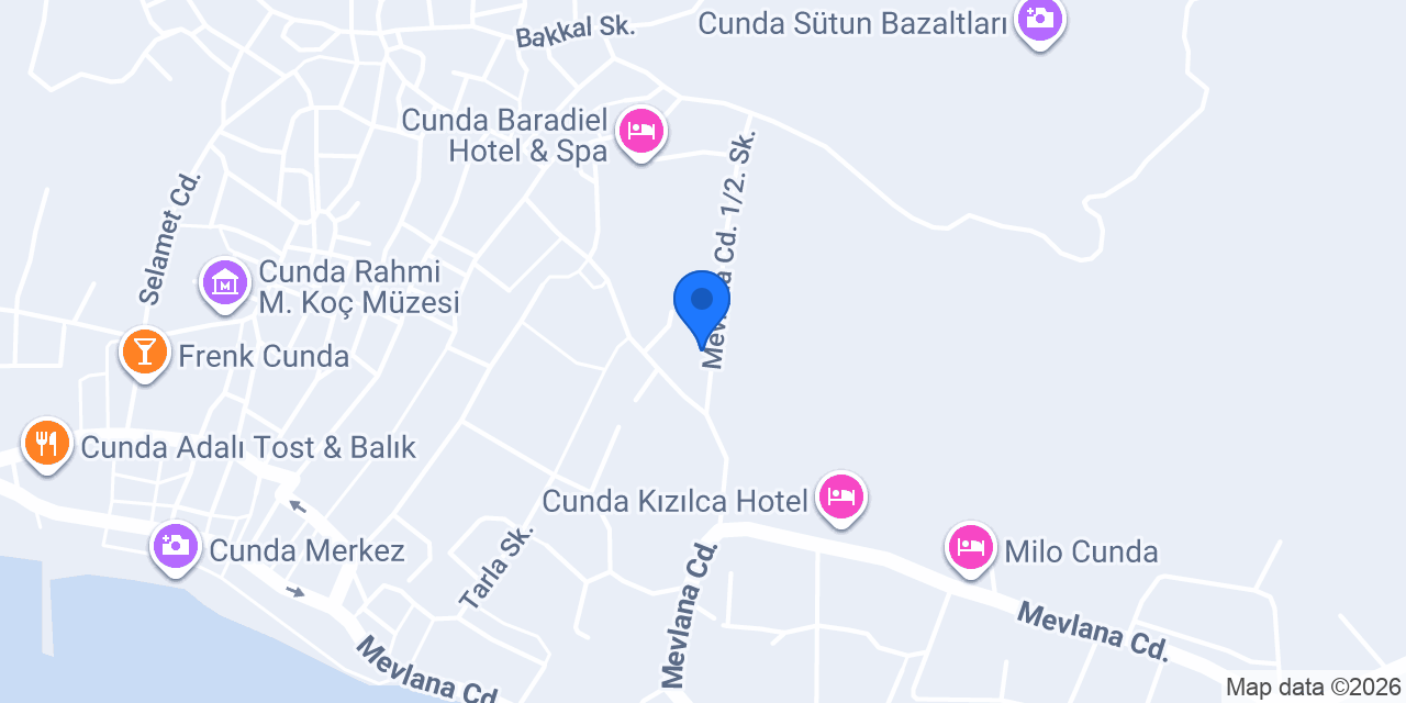 Cunda Esen Otel konumu