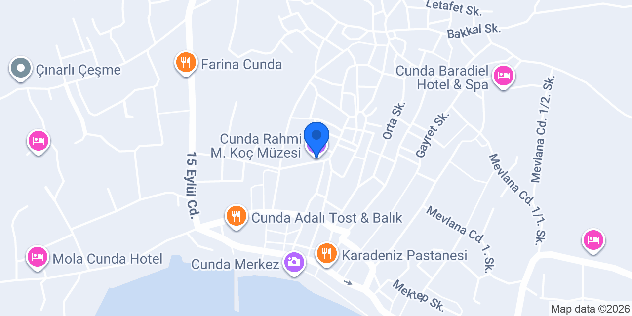 Cunda Rahmi M. Koç Müzesi konumu