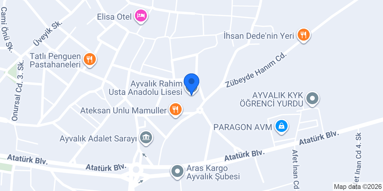 Ayvalık Rahim Usta Anadolu Lisesi konumu