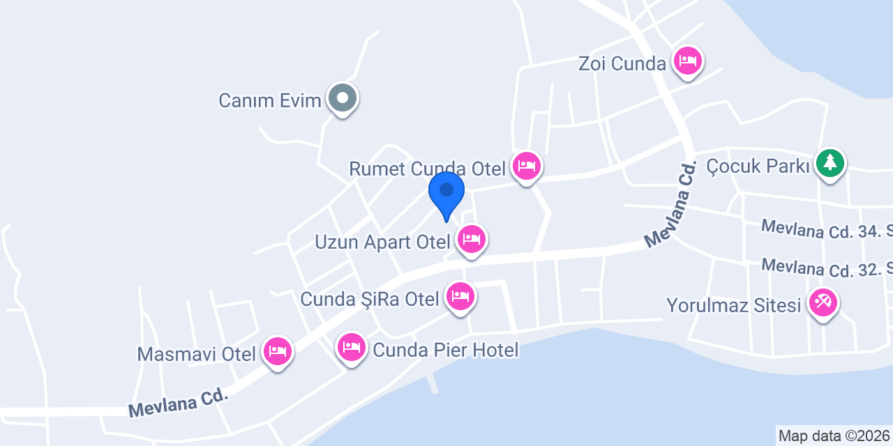 Cunda Uzun Otel konumu