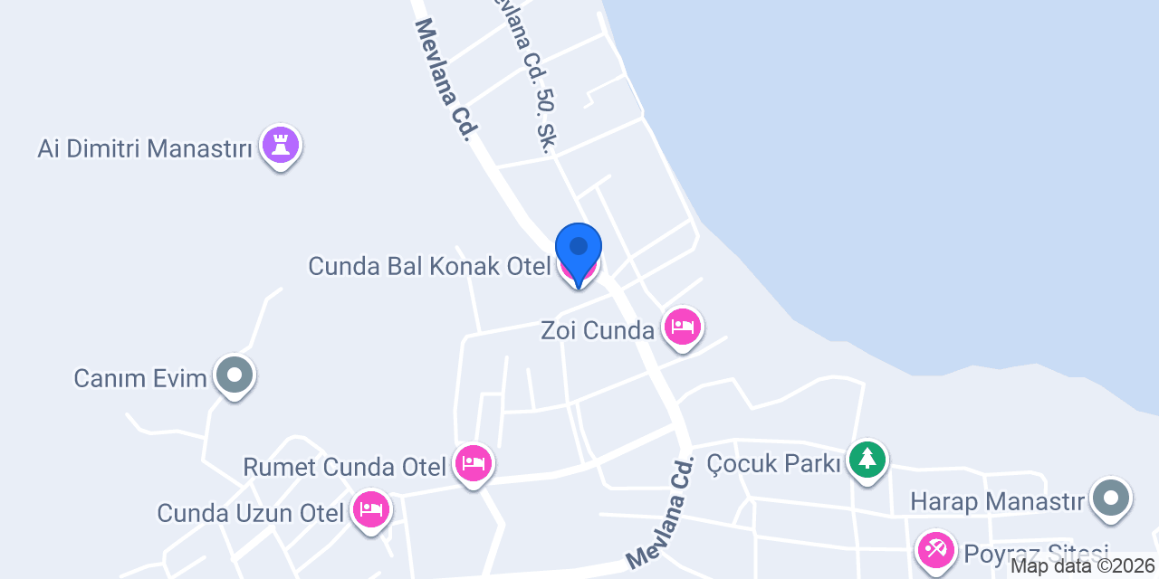 Cunda Bal Konak Otel konumu