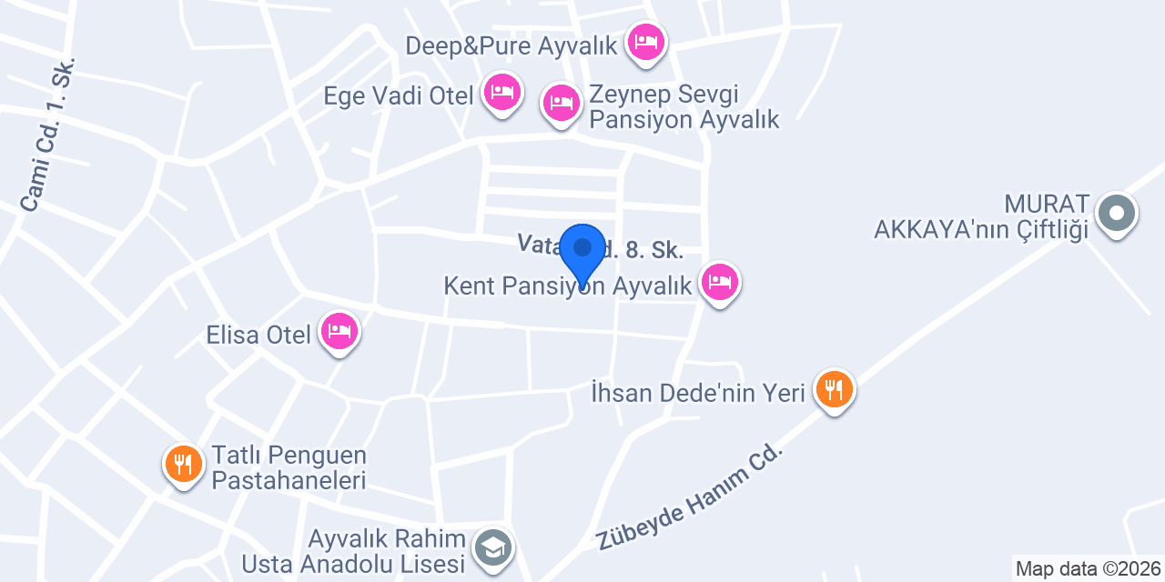 Ayvalık Tesisatçı konumu