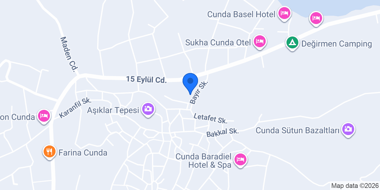 Labris otel cunda konumu