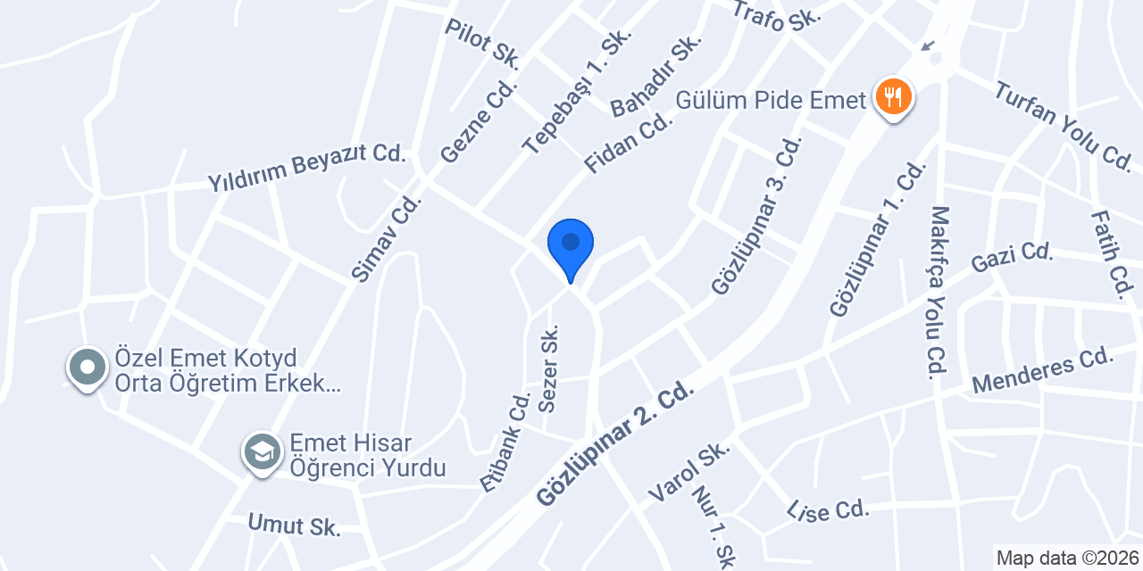 Emet Halk Ekmek konumu