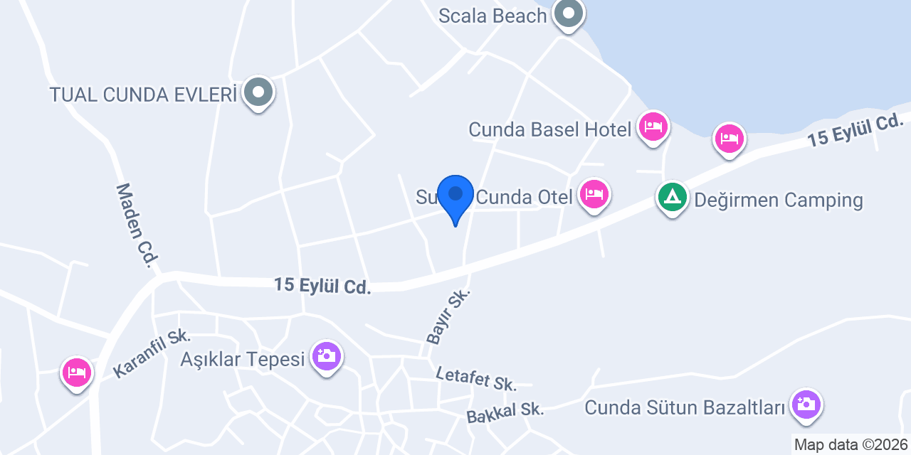 Cunda Giritlioğlu Otel konumu