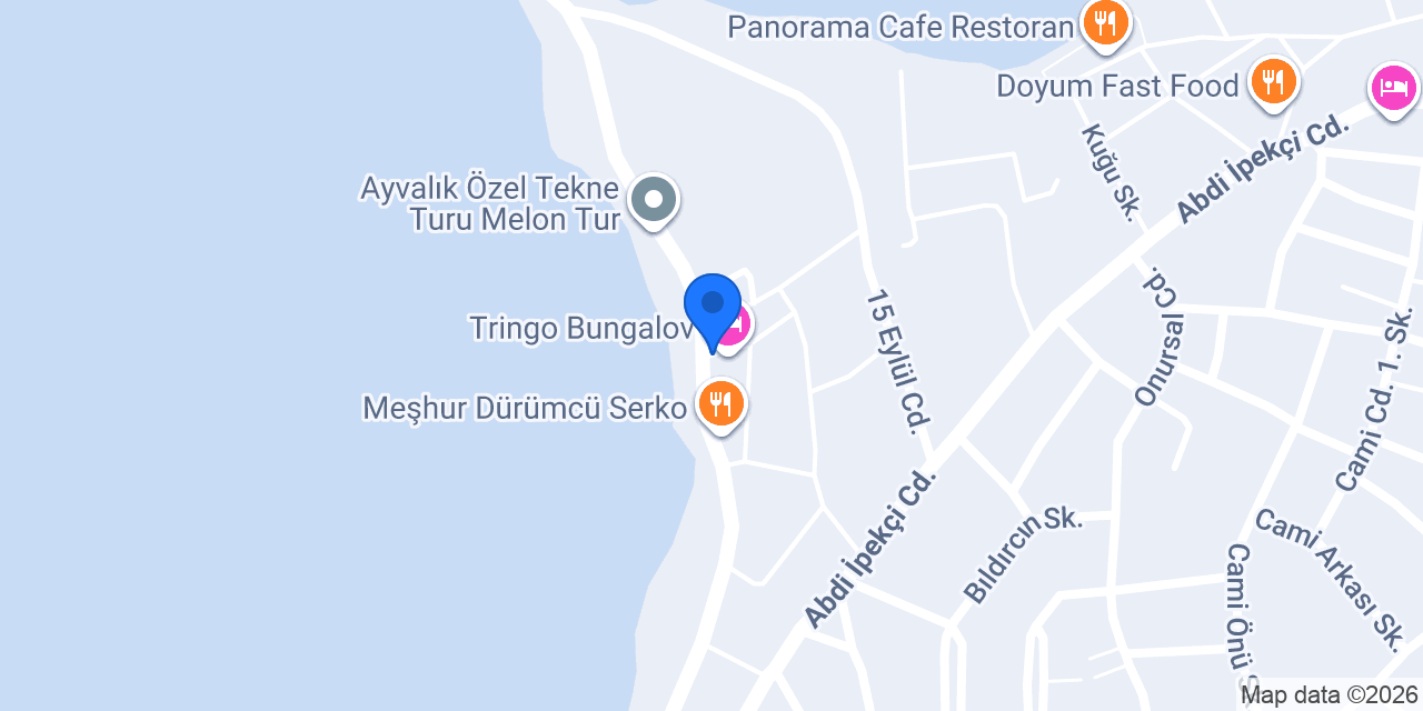 AYVALIK TRİNGO BUNGALOV konumu