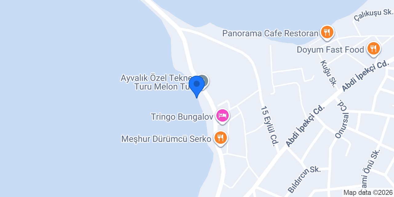 Ayvalık ‘ ta özel tekne kiralama konumu