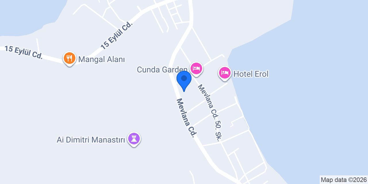 Cunda Rota Otel Ayvalık konumu