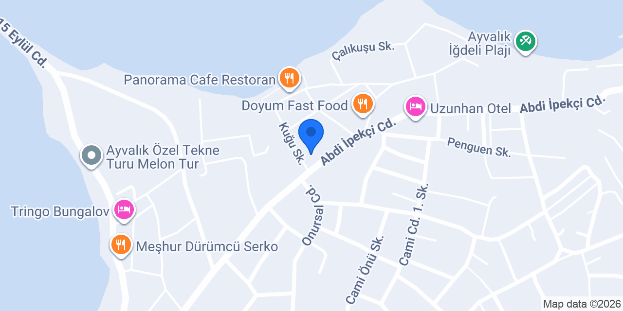 Therapia Ayvalık konumu