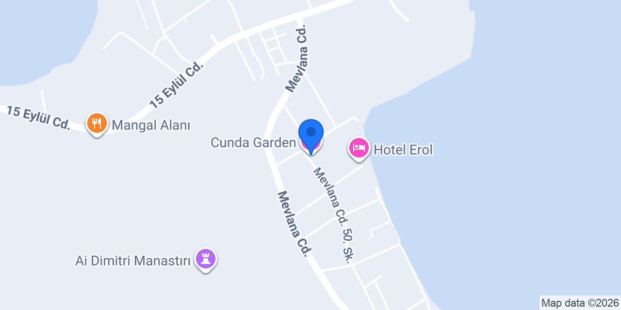 Cunda Garden konumu