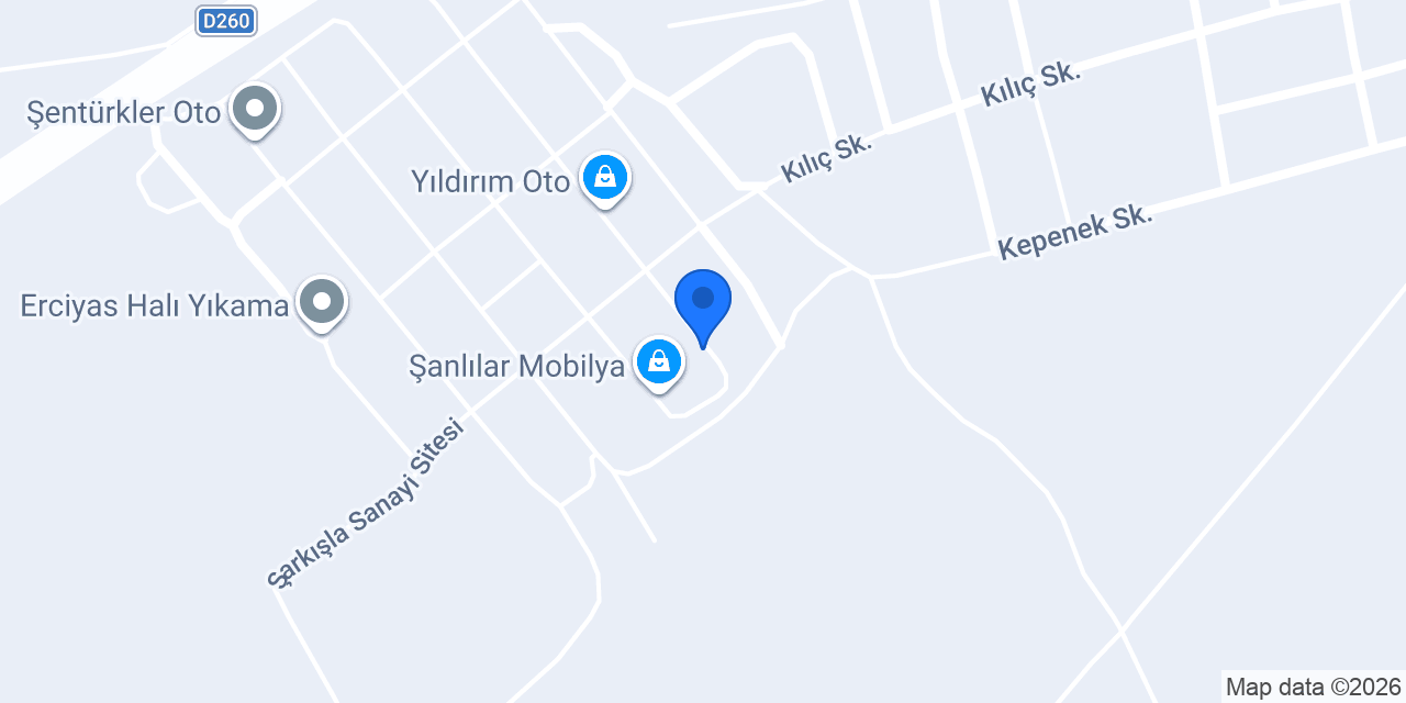 Gürbüz Mobilya konumu
