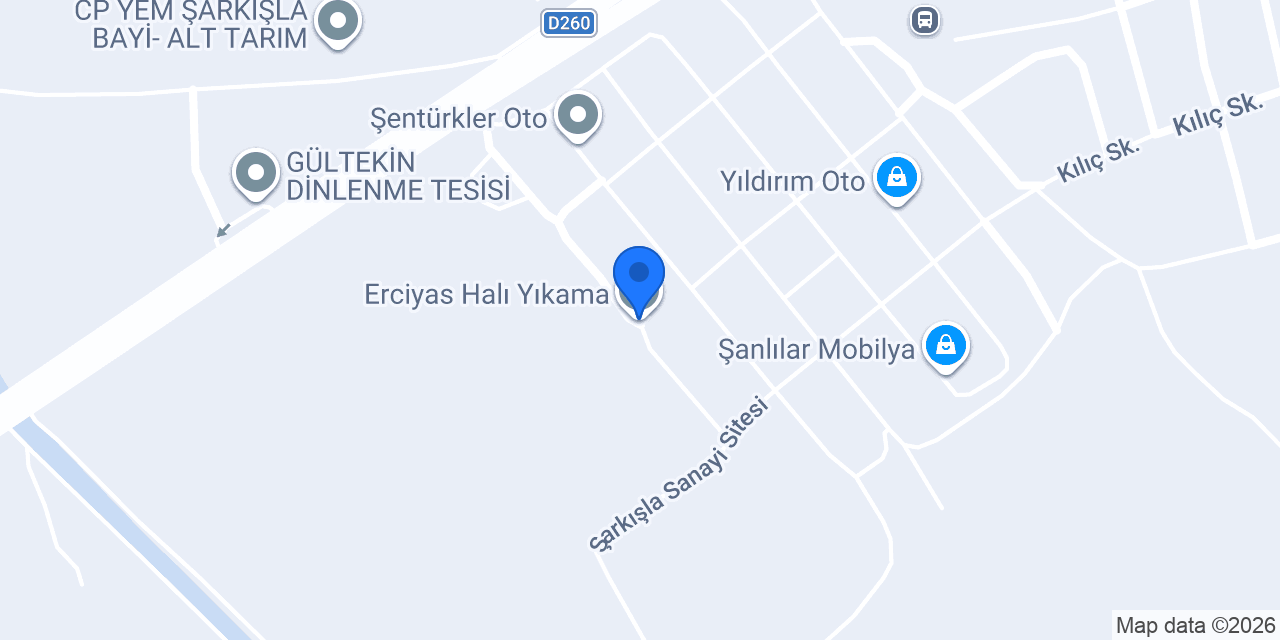 Erciyas Halı Yıkama konumu