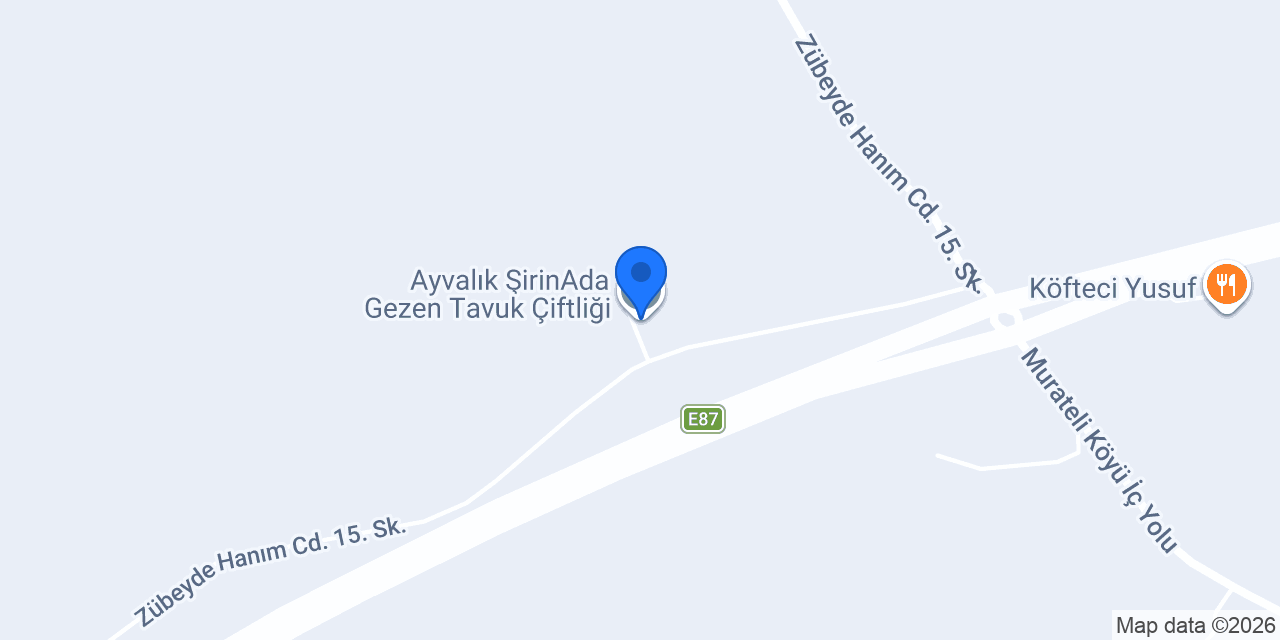 Ayvalık ŞirinAda Gezen Tavuk Çiftliği konumu
