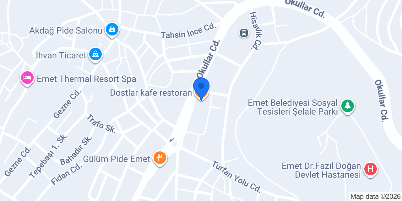 Dostlar kafe restoran konumu