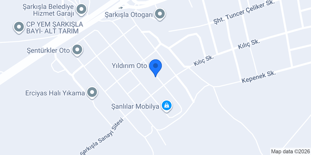 Pusatlar Oto Lastik konumu