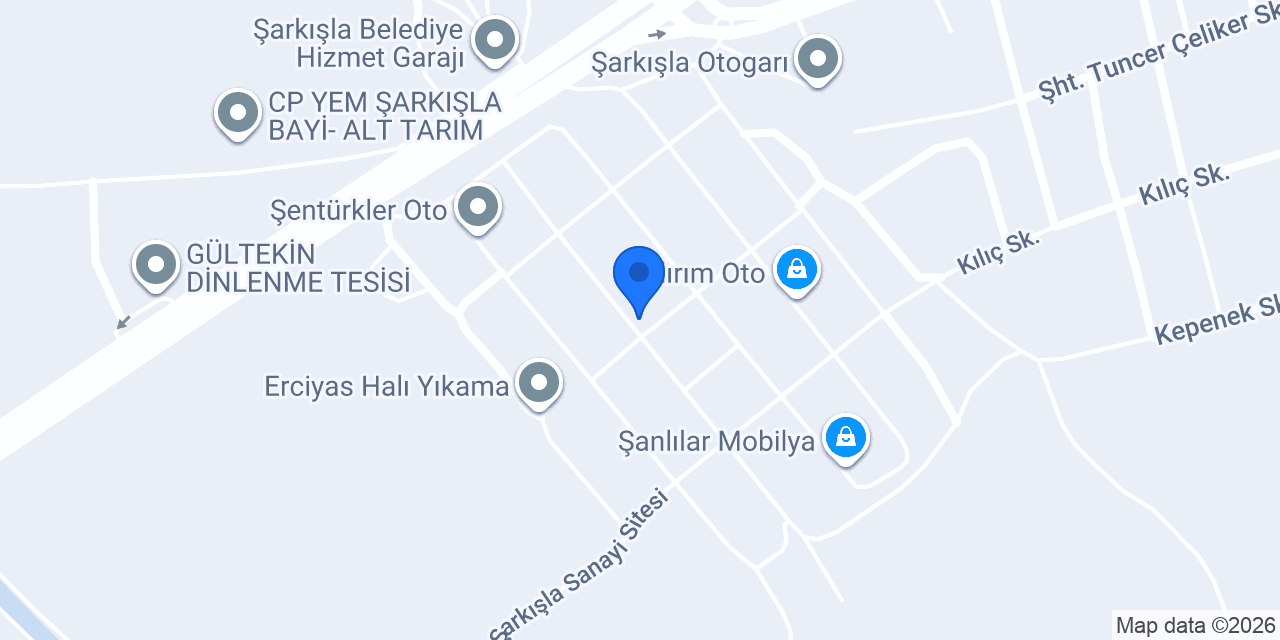 Yılmaz Oto Egzoz konumu