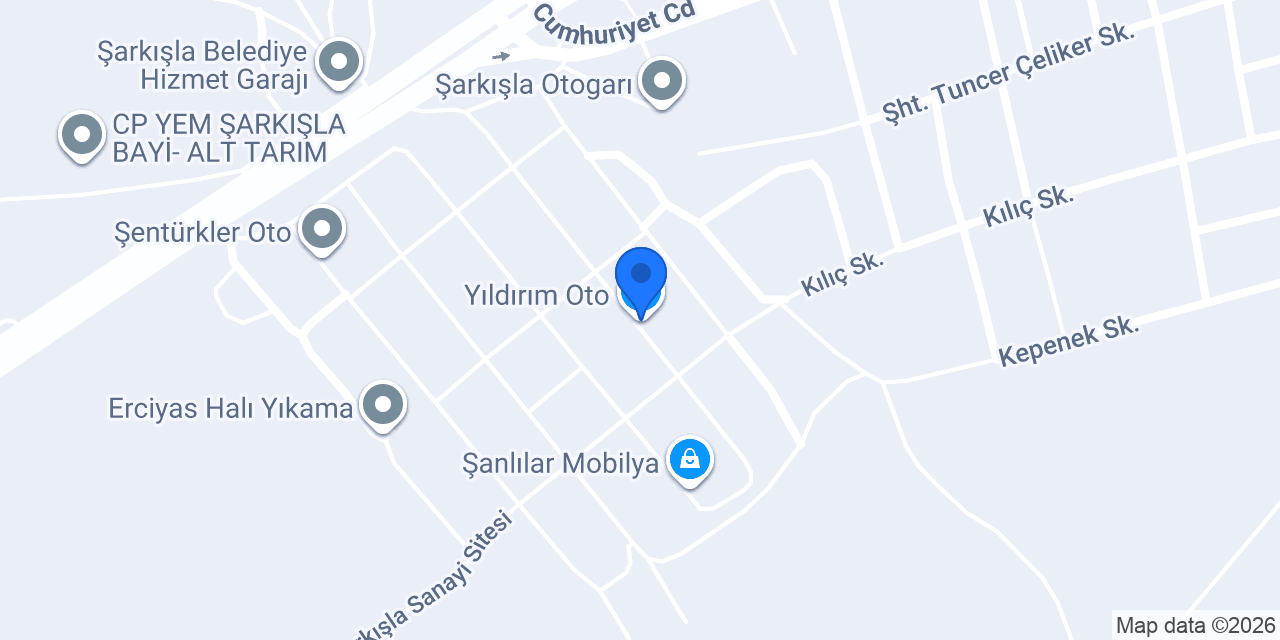 Yıldırım Oto konumu