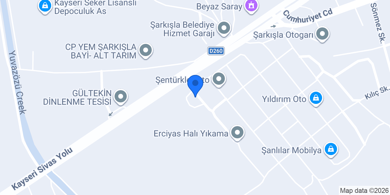 Baycan Oto Kaporta konumu