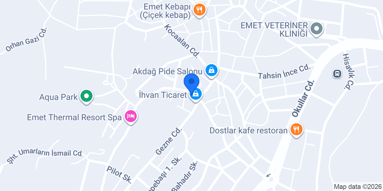 Temel Reis Pet Shop konumu
