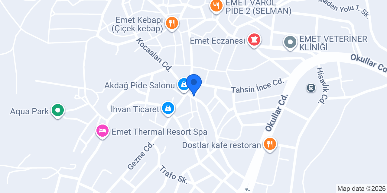 Emet Otomotiv konumu