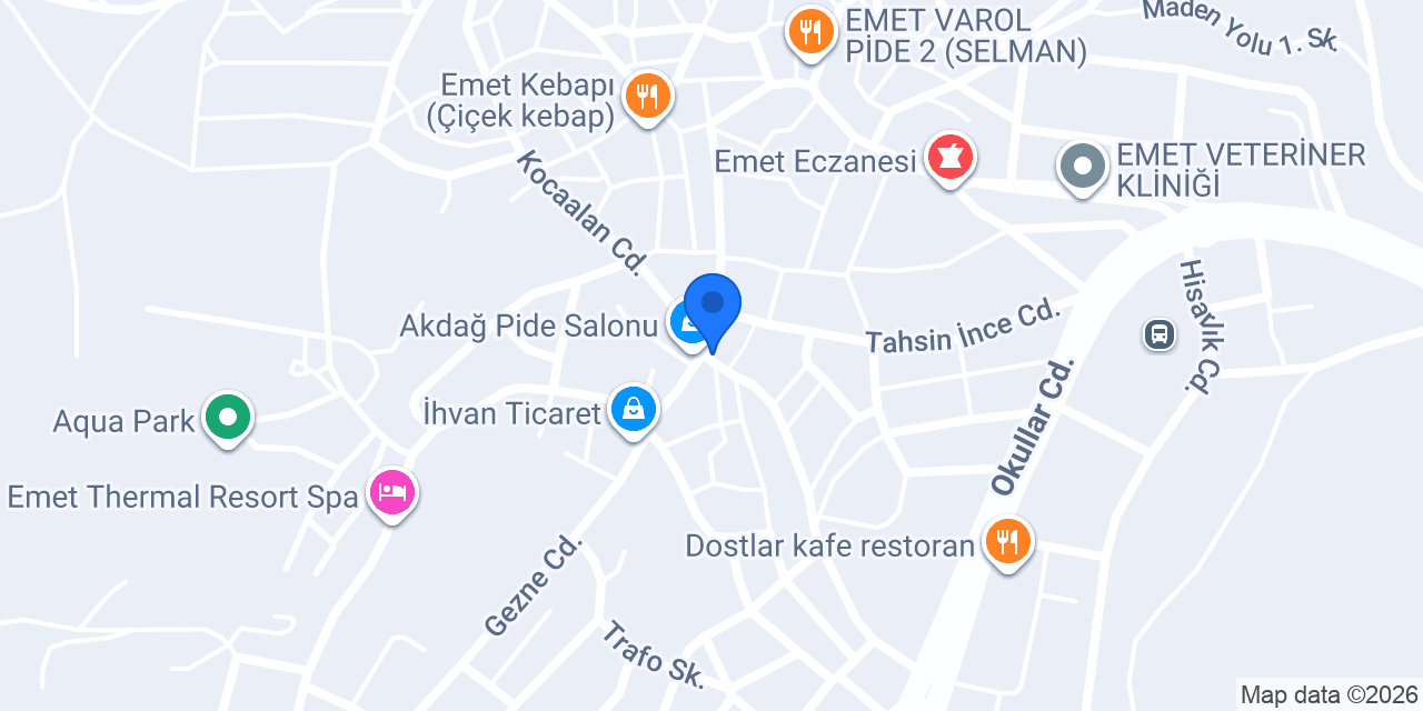 EMET ŞAHANLAR PANSİYON & GIDA PAZARI konumu