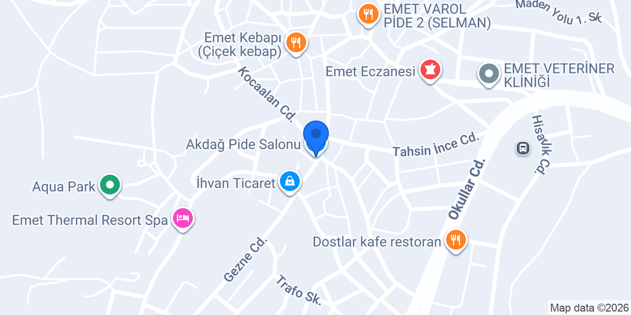 Akdağ Pide Salonu konumu