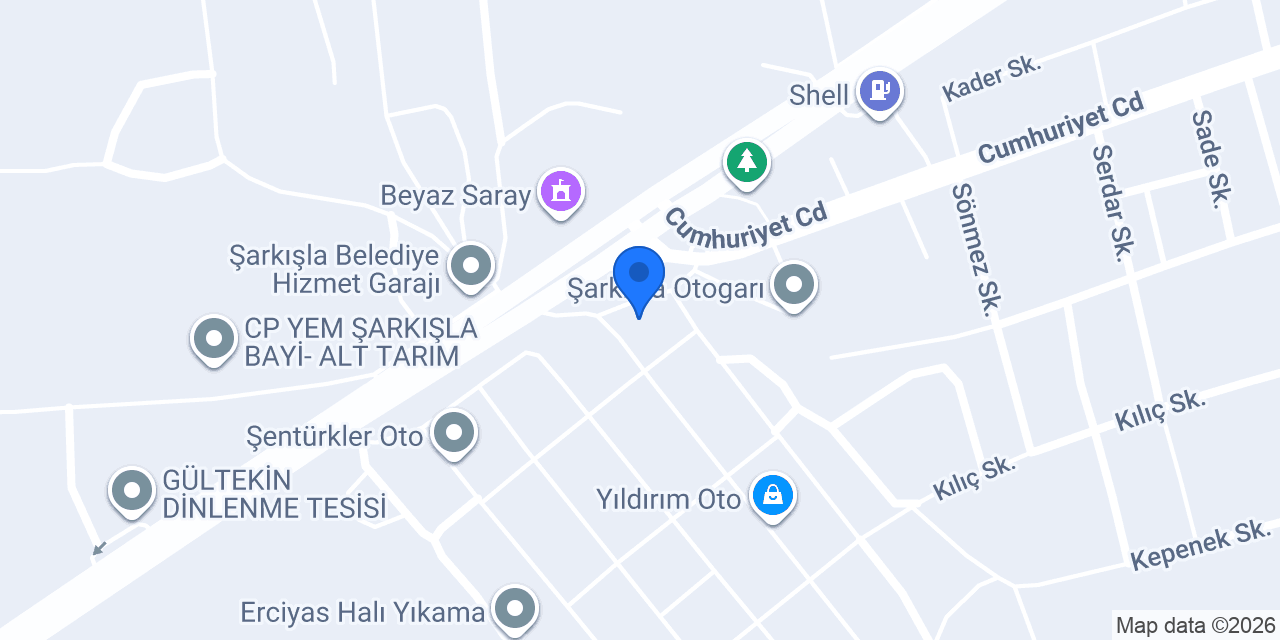 Lastiğim - Türkmenoğlu Otomotiv konumu