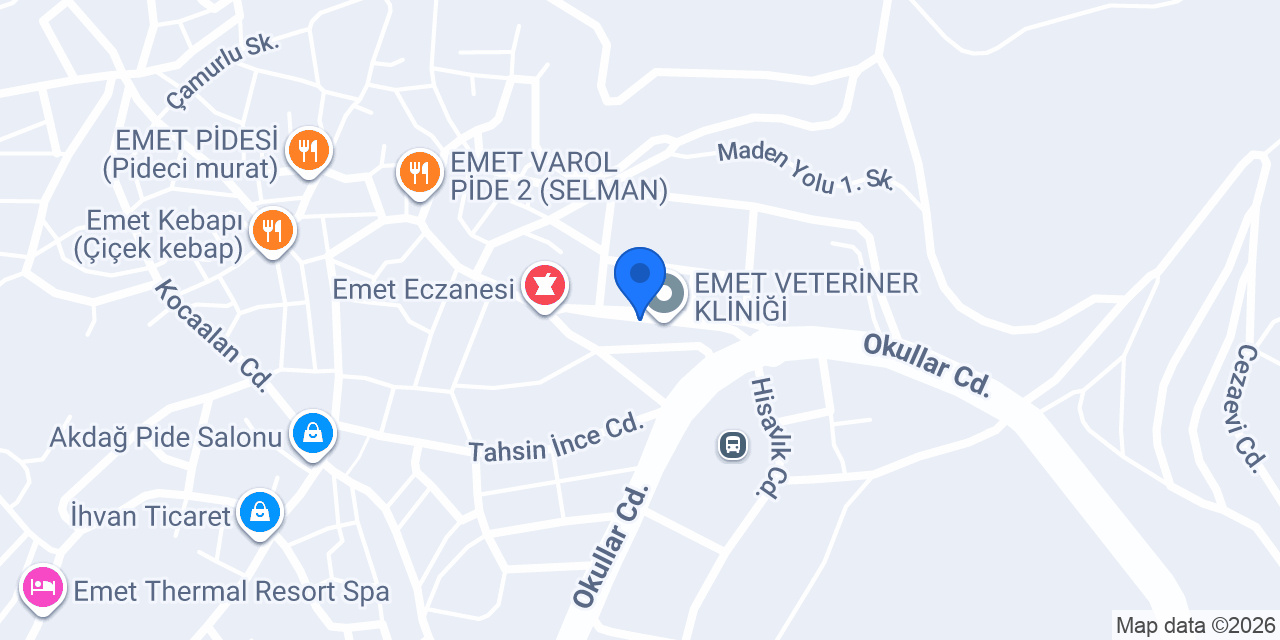 Halkbank Emet Şubesi konumu