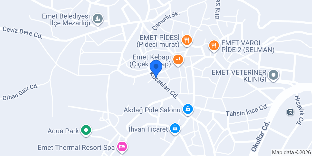 Özel Emet Elit Öğrenci Kız Yurdu konumu