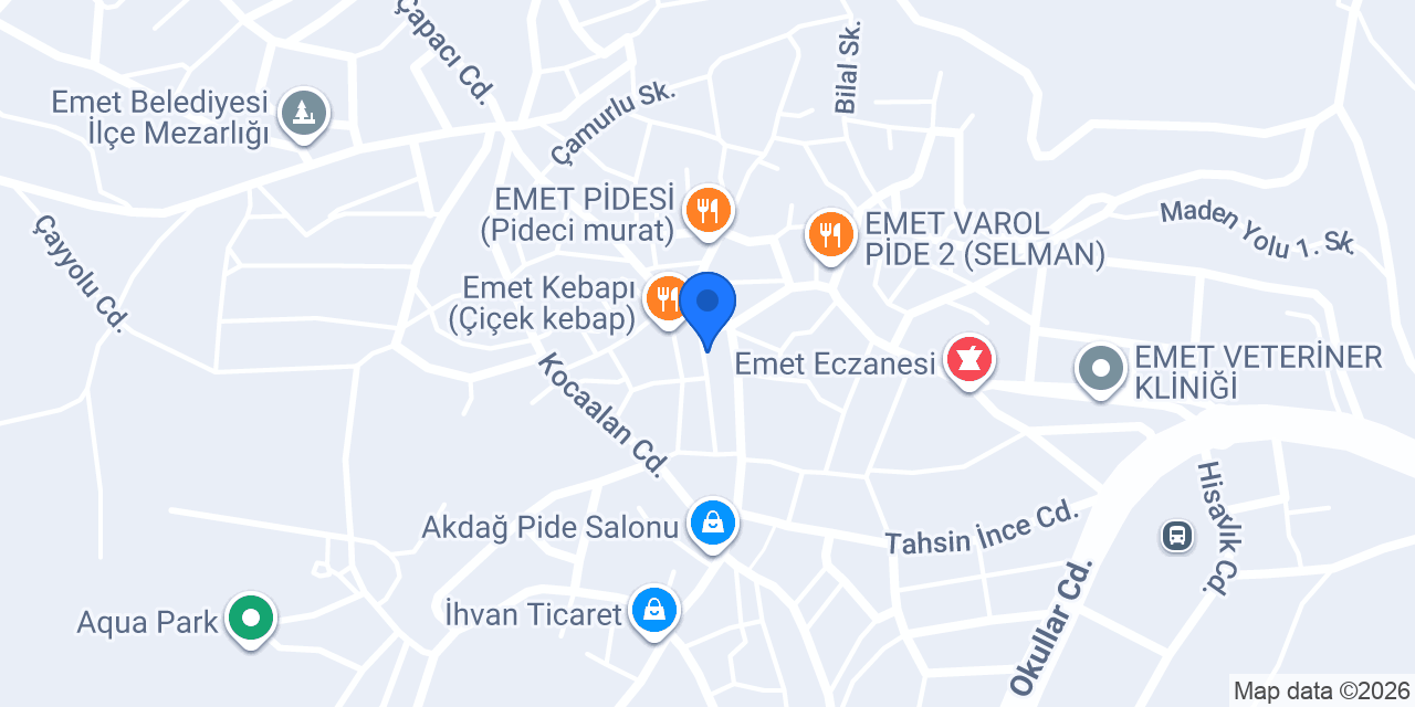 ERGUN ÇİÇEKEVİ Kütahya Emet çiçekçi konumu