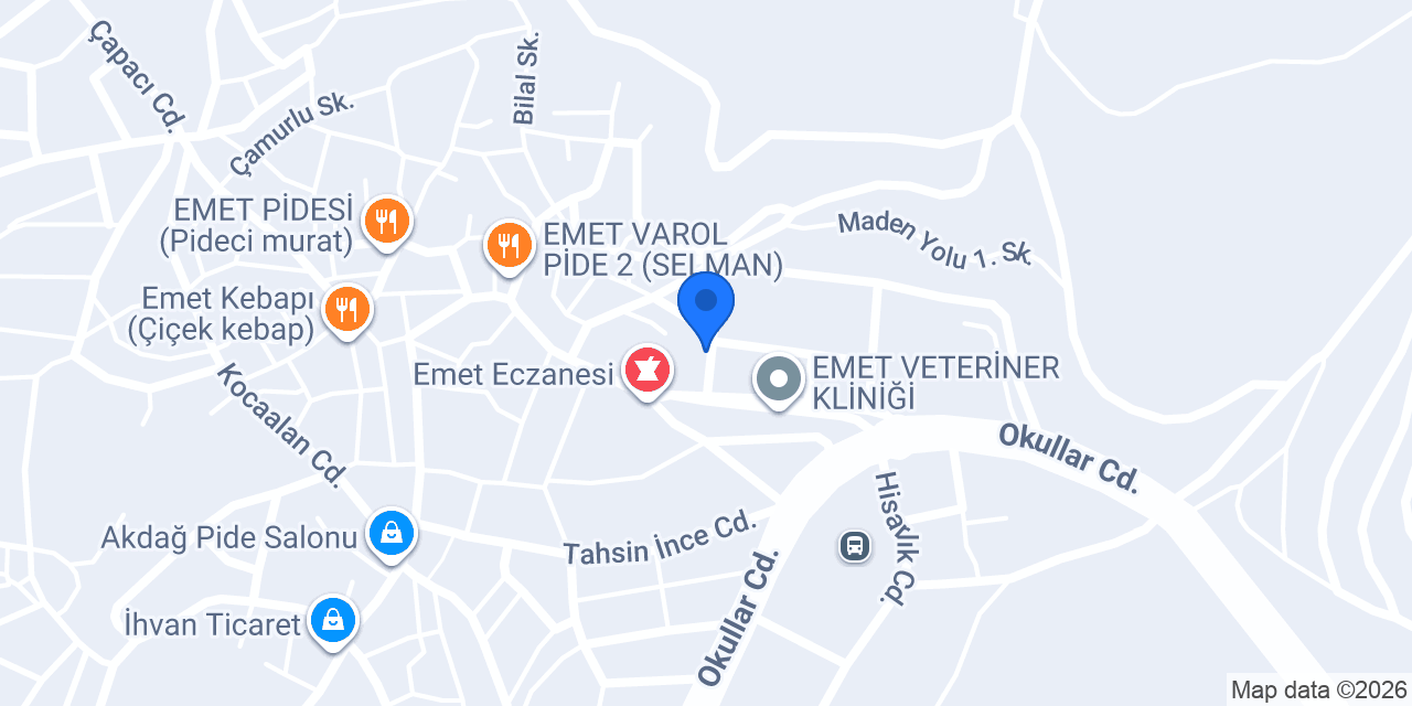 Emet PTT MERKEZ MÜDÜRLÜĞÜ konumu