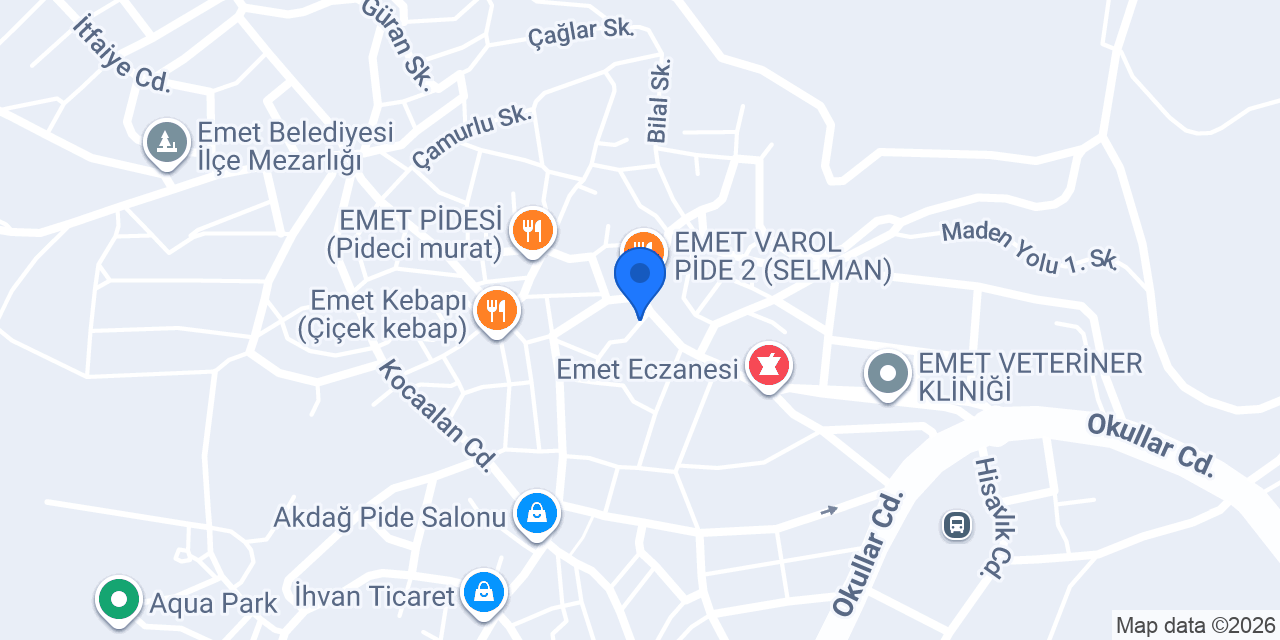 Emet Merkez Aile Sağlığı konumu