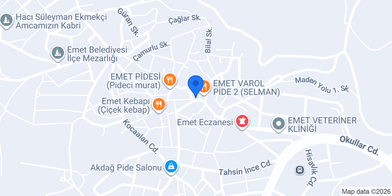EMET ÇİÇEKÇİ ÖZER ÇİÇEKÇİLİK konumu