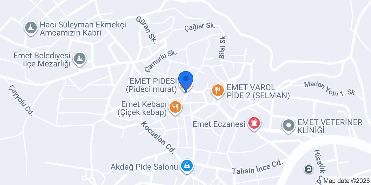 EMET PİDESİ (Pideci murat) konumu