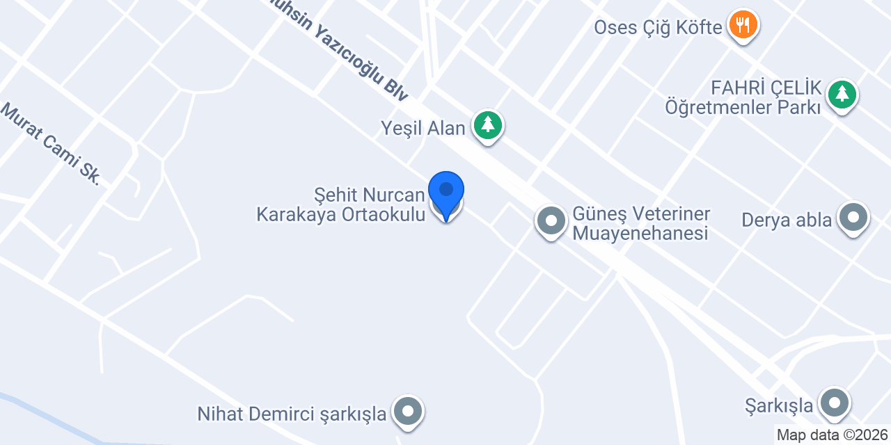 Şehit Nurcan Karakaya Ortaokulu konumu