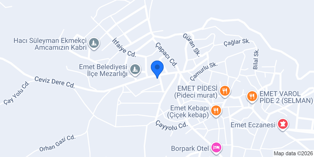 Emet Adalet Sarayı konumu